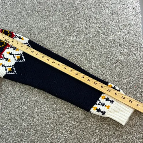 Vintage JC Penney Acrylic Fair Isle Mock Neck Sweater Womens Size M 80's Retro Blue Size M