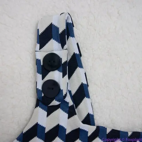 NEW Seea x Free People Georgia bikini top chevron blue black, XS