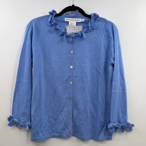 Gretchen Scott Breakfast at Tiffany's Cardigan sweater in periwinkle size S NWT Blue