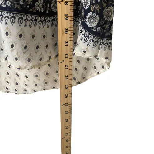 Miss Daisy Women's Size Medium Floral Printed Lace Boho Sheer Blouse