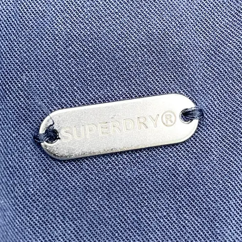 Superdry Womens US 8 Chambray Denim Off Shoulder Mini Dress Short Sleeve Boho