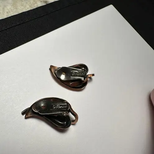 Signed Renoir Vintage Copper Clip On Clip