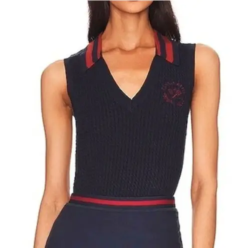 We Wore What NEW Women’s Size Medium Navy Blue Tennis V-Neck Polo Tank Top