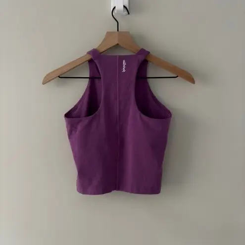 Allbirds Natural Run Form Tank Top Cropped Purple Lyocell Merino Wool Stretch XS