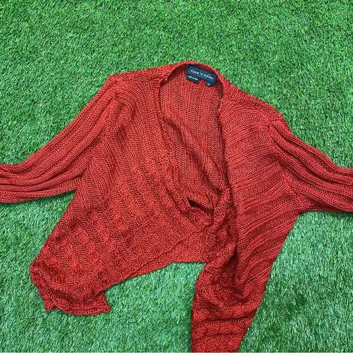Red Crochet Cardigan 🧶 Size M