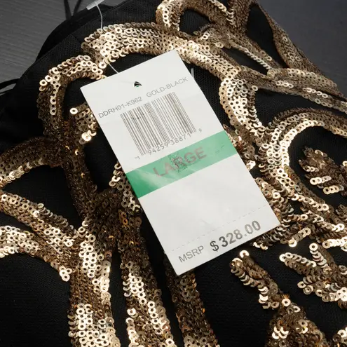 Dress the Population - Viviana Strapless Sequin Fringe Midi Dress