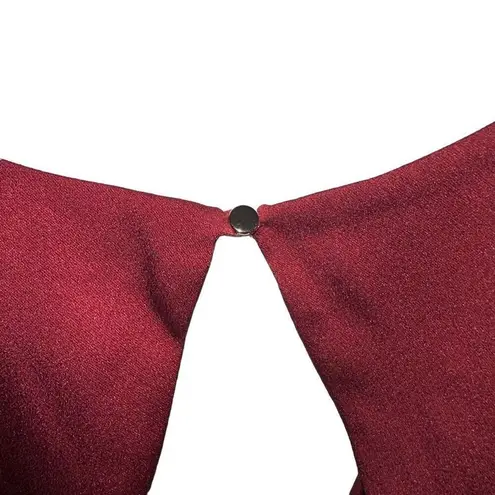 Lucy Paris maroon deep neckline romper - NWT