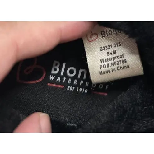 Blondo Waterproof Suede Faux Fur Trim Slip On Sneaker Mule Loafer Size 5.5