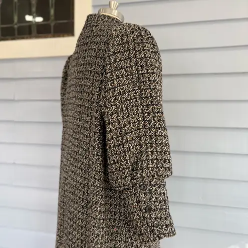 Vintage 80s Tweed Bishop Ballon Sleeve Coat Multiple Size M