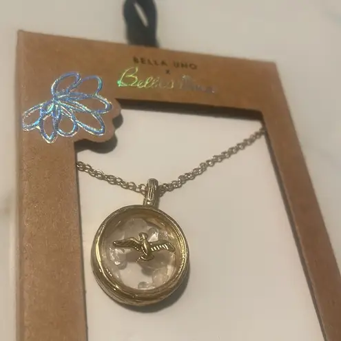 Bella Uno Bellissima Air Element Journey + Growth 14K gold dipped Necklace New