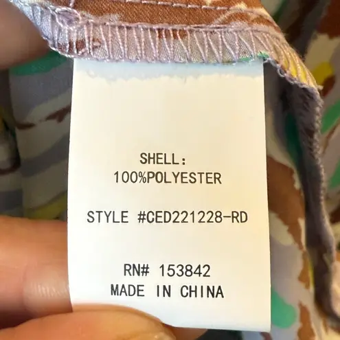 MELLODAY NWT Puff Sleeve Patterned Dress Size Small