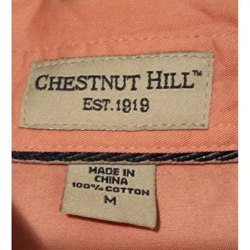 Chestnut Hill Button Down Shirt Long Sleeve Collared Career Top M Orange Size M