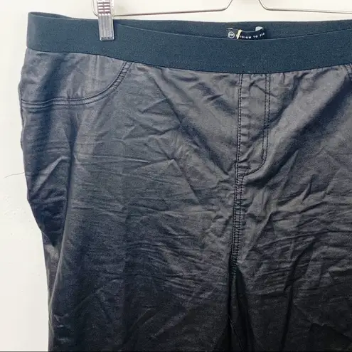Fashion to figure Plus Size Coated Skinny Pull On Pants Size 3X
