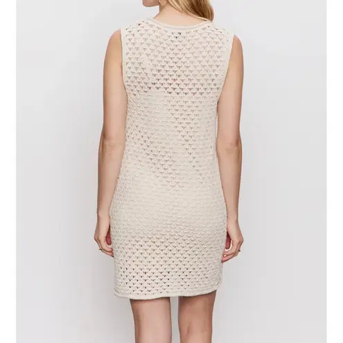 Sanctuary  Cream Crochet Knit Sleeveless Mini Dress Size XXL