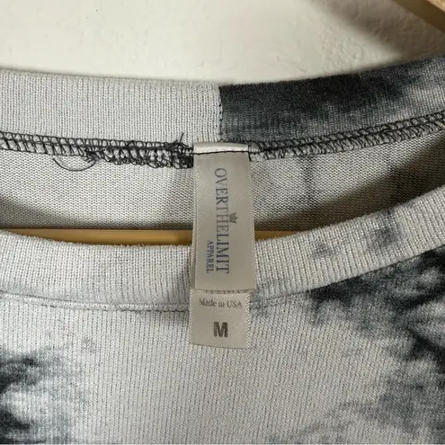 Over The Limit Women’s Hand Dyed Lounge Set in Grey/White Size M Gray Size M
