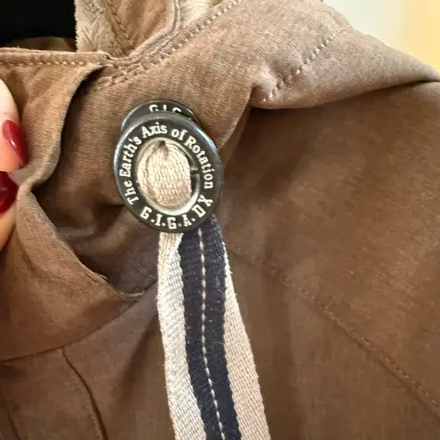 KILLTEC G.I.G.A. DX Brown Expedition Hooded Jacket Size 10 Embroidered Patches