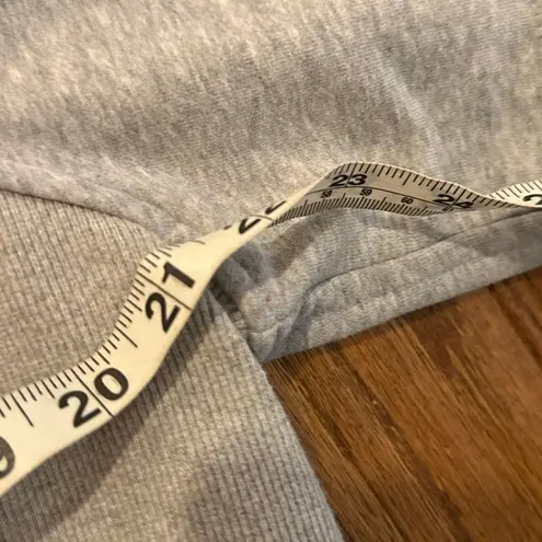 Trendy Queen grey scuba cropped quarter zip hoodie sweatshirt M Gray Size M