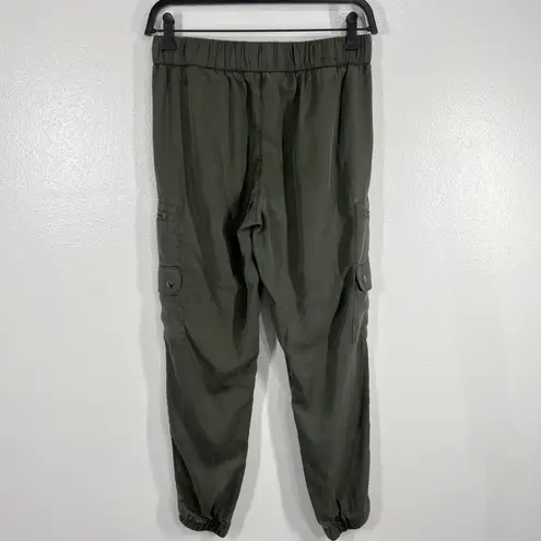 Gap  Olive Green Lyocell‎ Cargo Pants Drawstring Pockets Casual Joggers Small P thumbnail 3