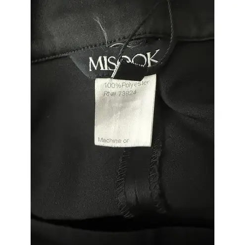 Misook Straight-Leg Satin Pants Black Size Small New Shiny Flowy Size Zip - Image 7
