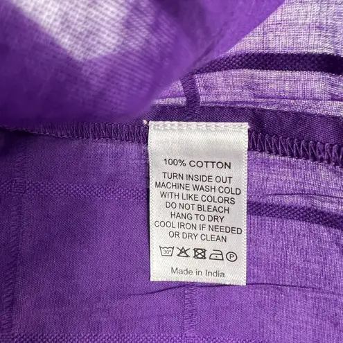 Never A Wallflower High Neck Dress Purple Windowpane Cotton Mini Size XS