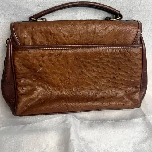 Carryland USA Faux Croc Satchel Purse Vintage Brown