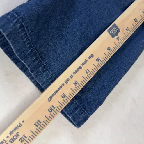 LA CERA Denim Dress Floral Embroidered Button Front Midi Women's Medium Blue Size undefined