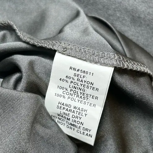 David Meister Formal Dress Metallic Silver Bodycon Dress Sequin Geometric Disco