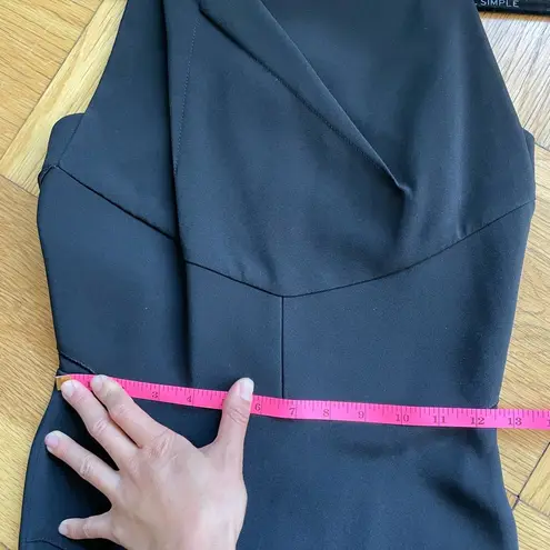 Roland Mouret NWT Black Gabelle Stretch Double Crepe Dress Sz 2-4/FR 36