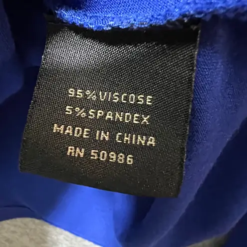 Jeanne pierre Blue Bell Sleeve Top Button Cuff Stretch Knit Scoop M