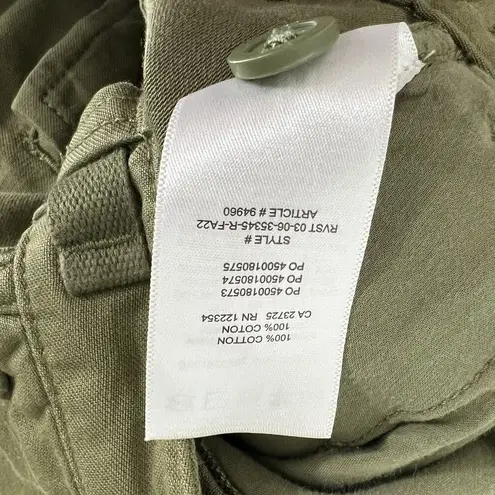 TNA Aritzia Supply Cargo Pants Green Heavyweight Cotton Baggy Women’s Size 0