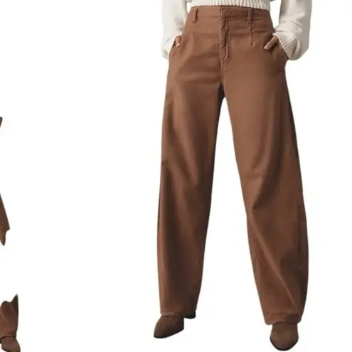 Anthropologie  Pilcro The Vintage Bow Full Length Pants Taupe Size 34 NEW