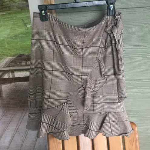 ECI New York Ruffled Faux Wrap Skirt