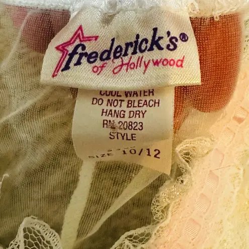 Frederick's of Hollywood Frederick’s Of Hollywood Vintage Lace Ruffle Corset Bustier Crop Top Size Small