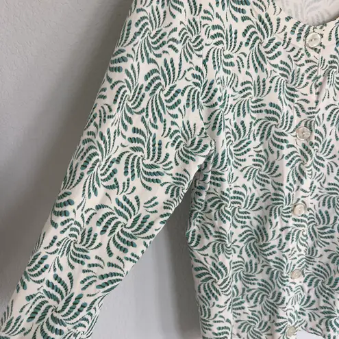 Judith Hart Silk Blend Coastal Print Cardigan Size XL