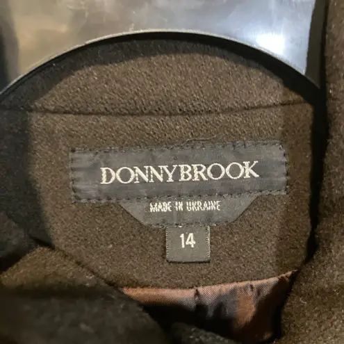 Donny Brook Brown Pea Coat, Size 14 Petticoat, Double Breasted Coat, Vintage