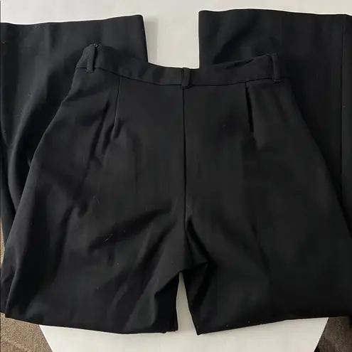 Velvet by Graham & Spencer Leona High Rise Wide Leg Trouser Pants Pockets 6 $229 Black