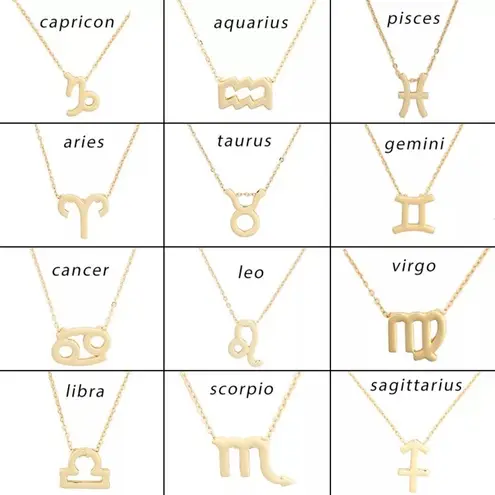 Astrological Zodiac Sign Star Sign Necklace