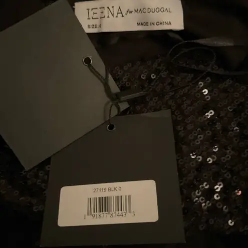 Mac Duggal 27119 Womens Sequin Mini with High Low Ruffle Tiered Train Dress Gown