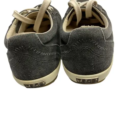 Taos Shoes Women's Canvas Sneaker Size 6.5 Star Charcoal Lace Up Casual Comfy Gray