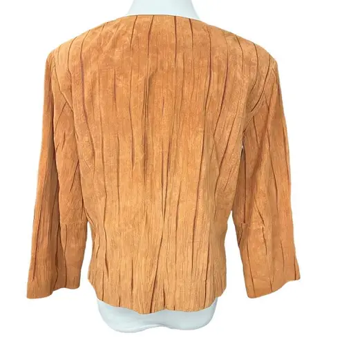 Vintage Y2K Mythology Suede Women’s Jacket Camel Color Lace Up Detail 10 Brown