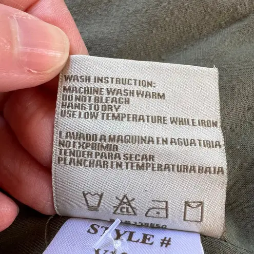 Ymi Womens Utility Vest Full Zip Drawstring Waist Pockets High Collar Green XL