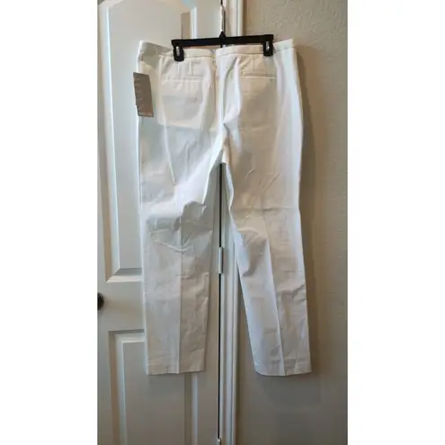 Alfani NTW slim Leg High Rise Career women’s Pants Size 16 Bright White
