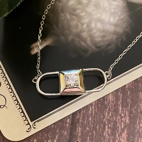 Sterling Silver 6 Way Change Love Heart Double Side Australian Crystal Necklace