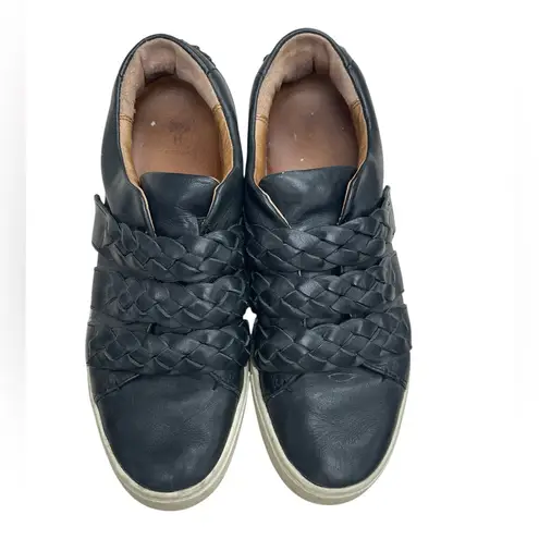 Frye  Black Slip On Velcro Sneakers