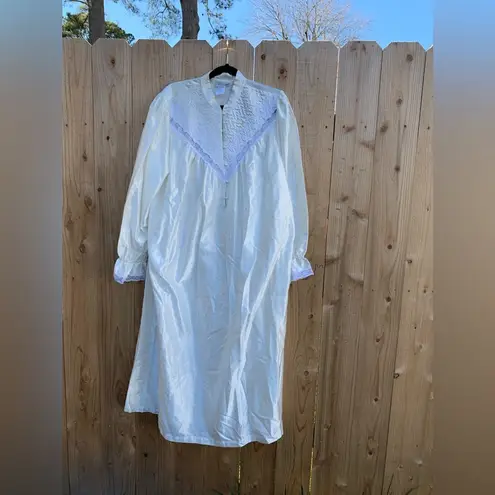 Gunne Sax Vintage Character Lingerie Dress White Prairie Dress Long Sleeve