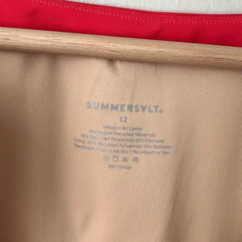 Summersalt the surge zip Front one piece swimsuit summer berry 12 NEW