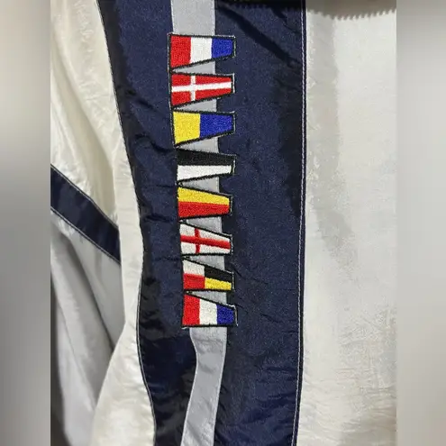 Petite Sophisticate Vintage 80s Windbreaker Jacket Woman’s Size Large Nautical Design Crest VGUC