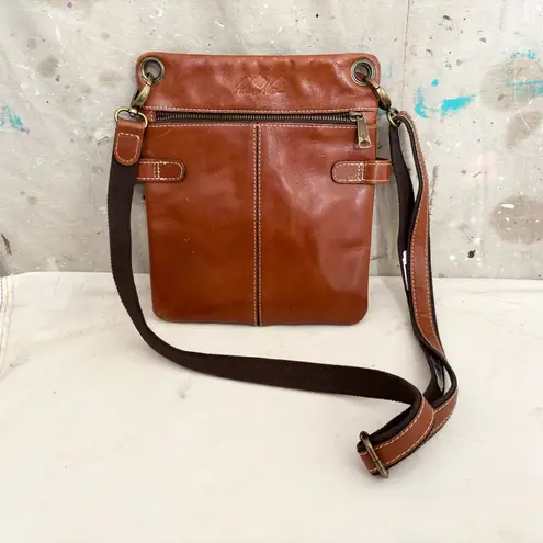 Patricia Nash Prizzi Brown Leather Crossbody Bag