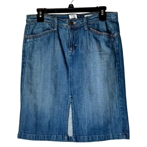 Salt Skirt Women 29 Blue Denim Spring Street Jean Pencil Straight Knee Length