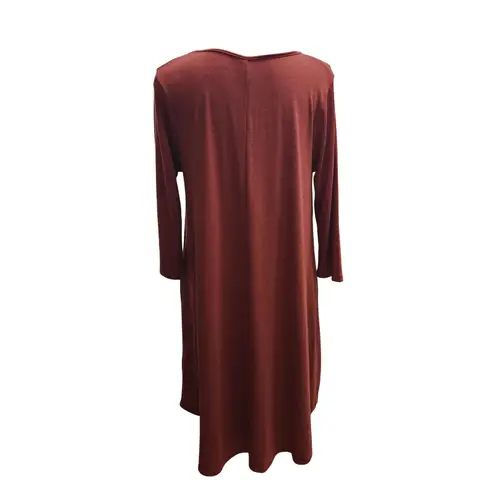 Zenana Outfitters XL Knit Tunic Dress Rust Red Casual Comfy